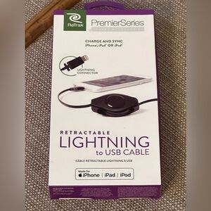 Brand new never open- ReTrak Premier Series retractable Lightning to USB cable.